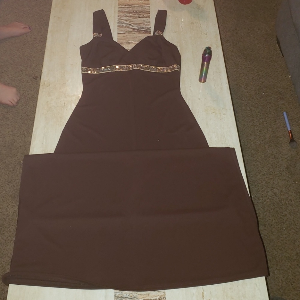Beautiful dark brown formal dress